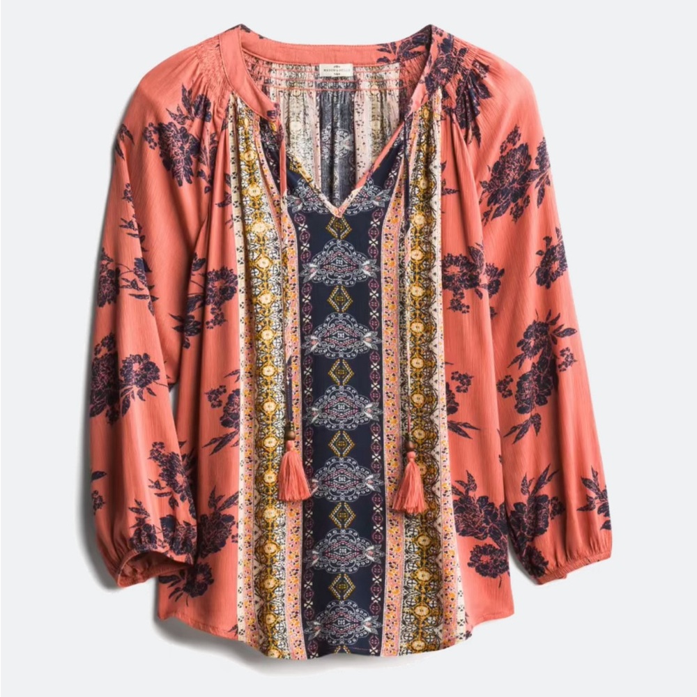 Mason & Belle Caseey Tassel Detail Top size L